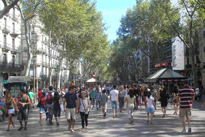La plus célèbre rue de Barcelone 