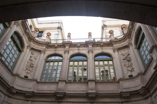 The Courtyard of the Virreina Palace