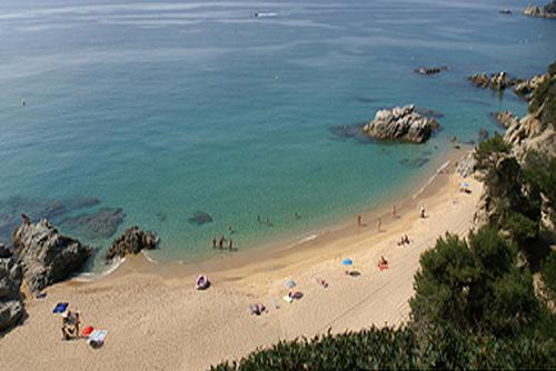 One of the sandy beaches on the Costa Brava